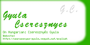gyula cseresznyes business card