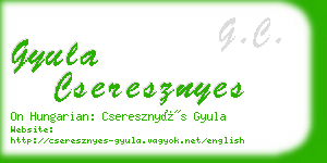 gyula cseresznyes business card